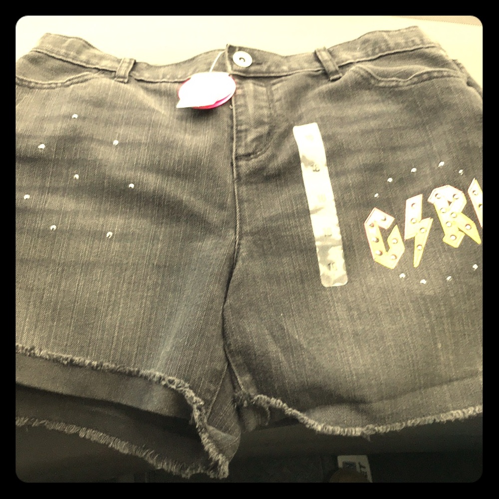 NWT Size 16- Girls- Black Shorts- so cute so nice!